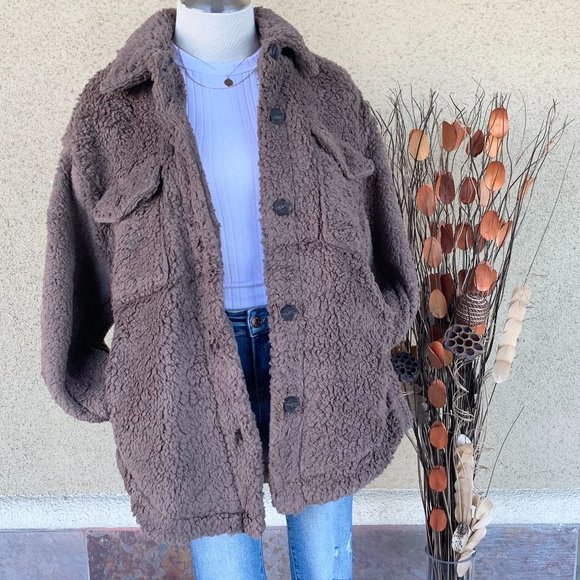 Teddy Button Down Jacket - Picture 1 of 4